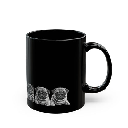 Pug mug 11oz and 15oz size comparison