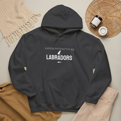 Labrador lover pullover hoodie in dark colour with white lettering