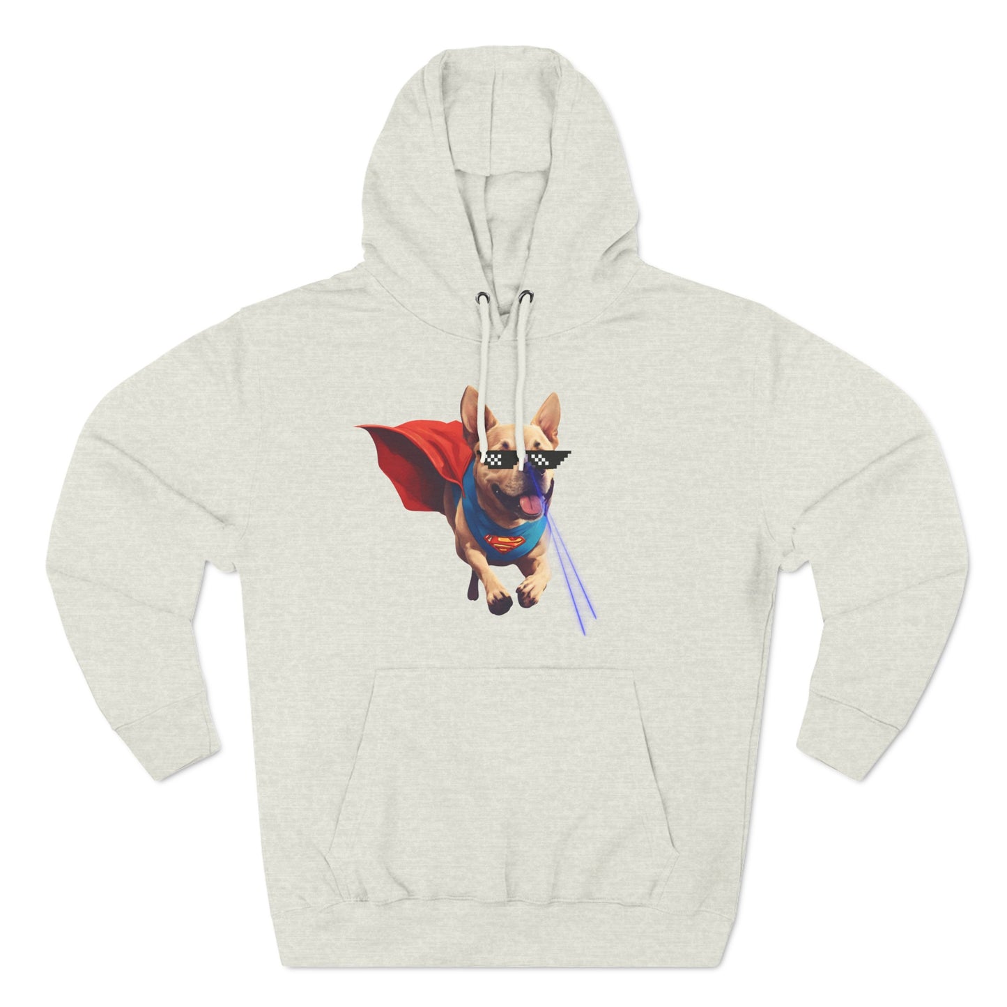 SniffwaggleNwalk™ "Super Dog" Three panel Fleece Hoodie - Sniff Waggle And Walk