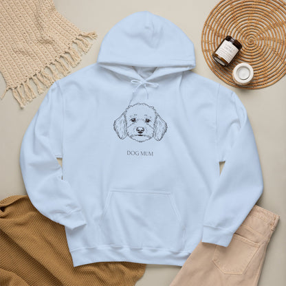 Cockapoo Dog Mum hoodie lifestyle photo, light colour