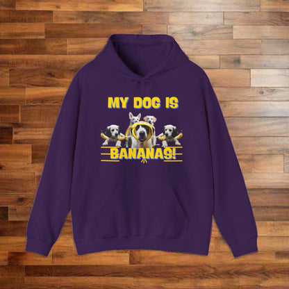 SniffwaggleNwalk™ "My Dog Is Bananas" Hooded Sweatshirt - Sniff Waggle And Walk