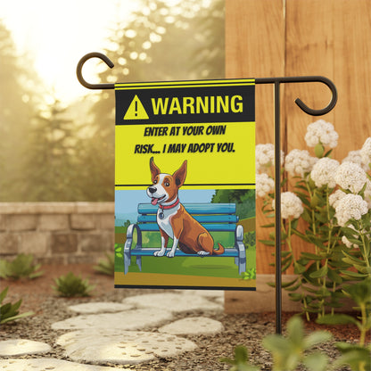 "Beware of the Dog" Garden Banner - Perfect Gift for Dog Lovers - Double Sided Print, Weather-Resistant Dog Owner Alert Yard Sign