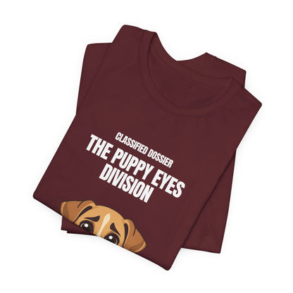 Puppy Eyes Division T-Shirt – ‘Resistance Is Futile’ Cute Dog Tee