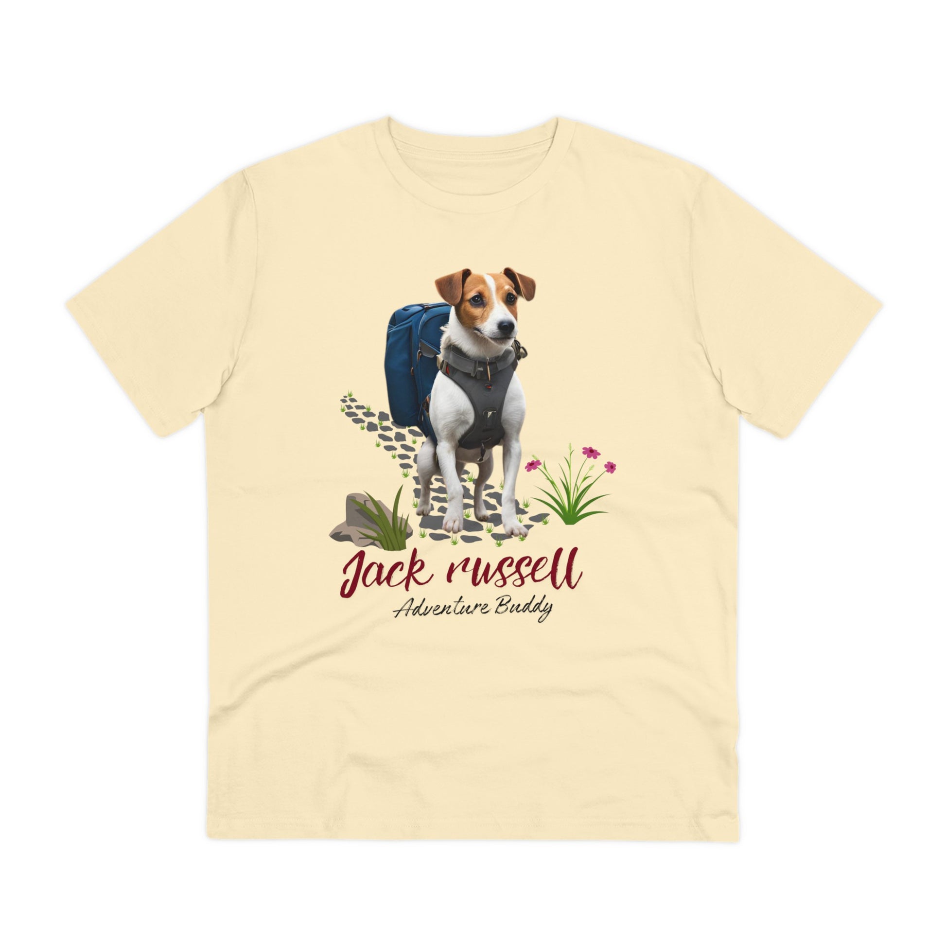 "JACK RUSSELL ADVENTURE BUDDY" Organic Creator T-shirt - Unisex by Sniffwaggleandwalk™ - Sniff Waggle And Walk