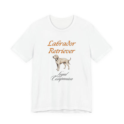 Proud Labrador Parent t-shirt in Yellow, front view