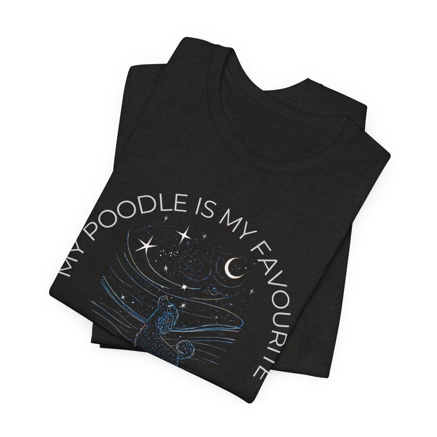 Poodle Cosmic Companion T‑Shirt — "My Poodle Is My Favourite Cosmic Companion" Dog Lover Tee