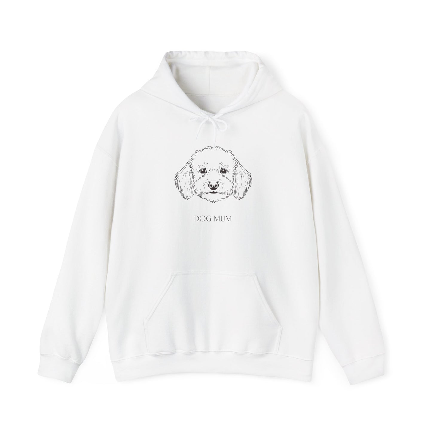 Cockapoo Dog Mum minimalist line art hoodie product view