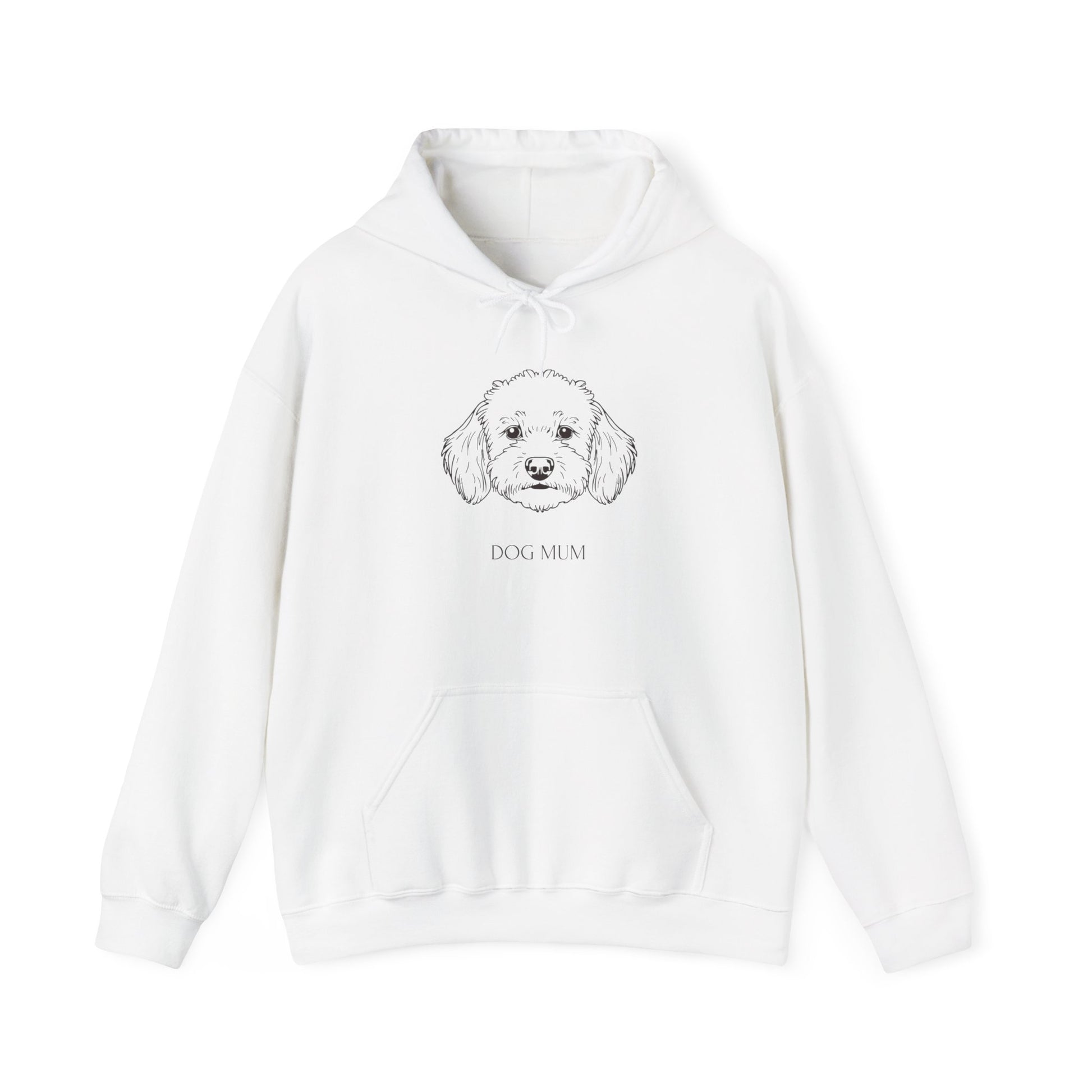 Cockapoo Dog Mum minimalist line art hoodie product view