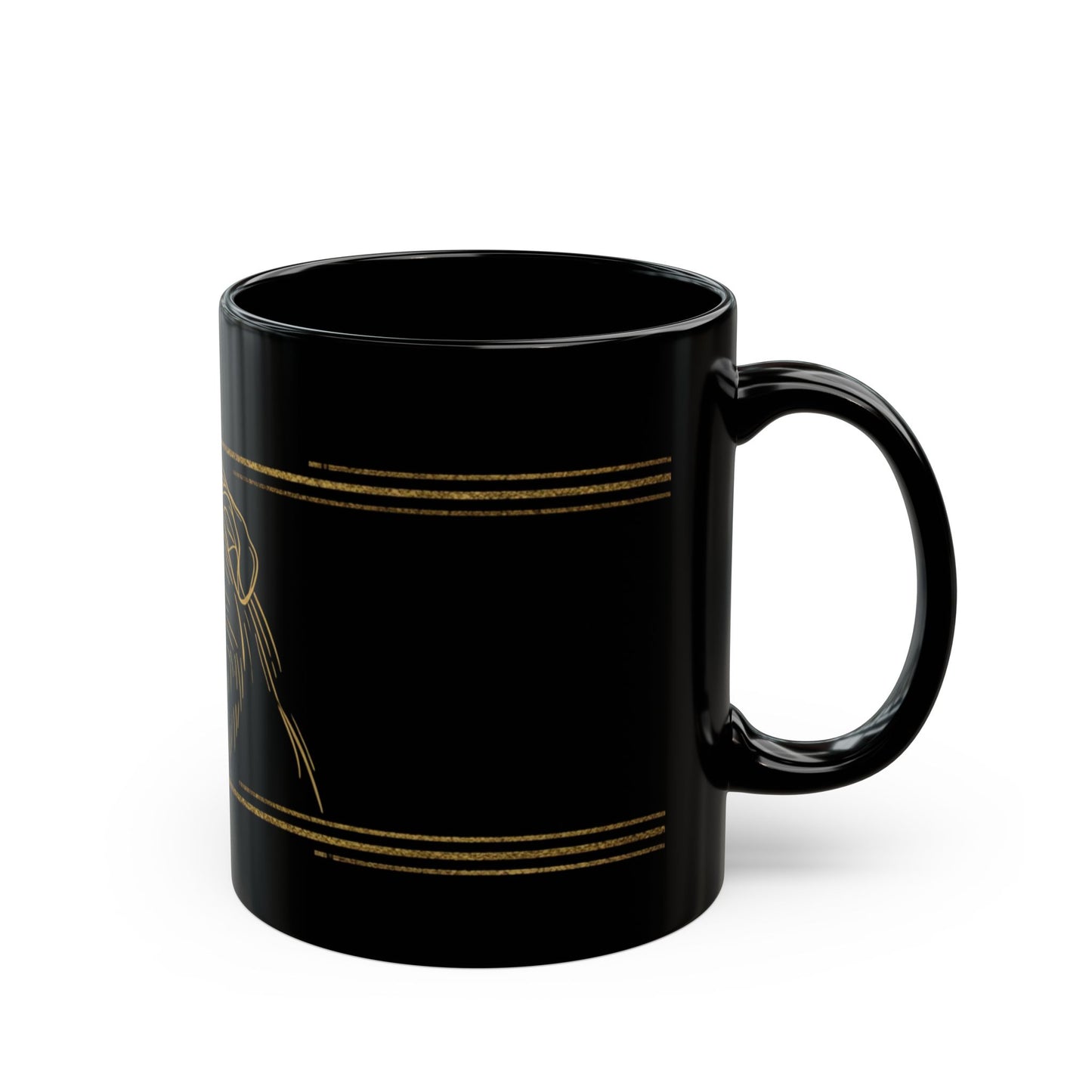 border collie Black Ceramic Mug — Elegant Dog Lover Coffee Cup (11oz, 15oz)