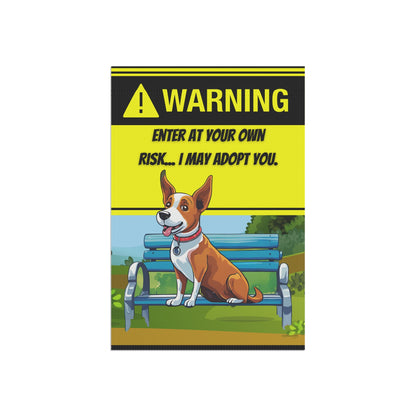 "Beware of the Dog" Garden Banner - Perfect Gift for Dog Lovers - Double Sided Print, Weather-Resistant Dog Owner Alert Yard Sign