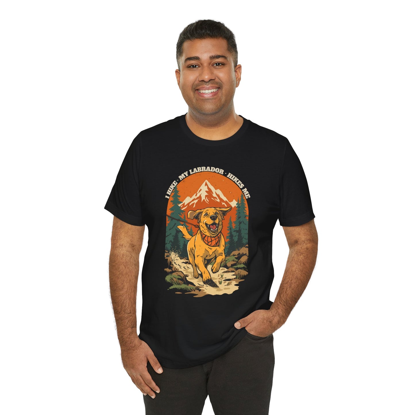 Funny labrador owner hiking gift t-shirt