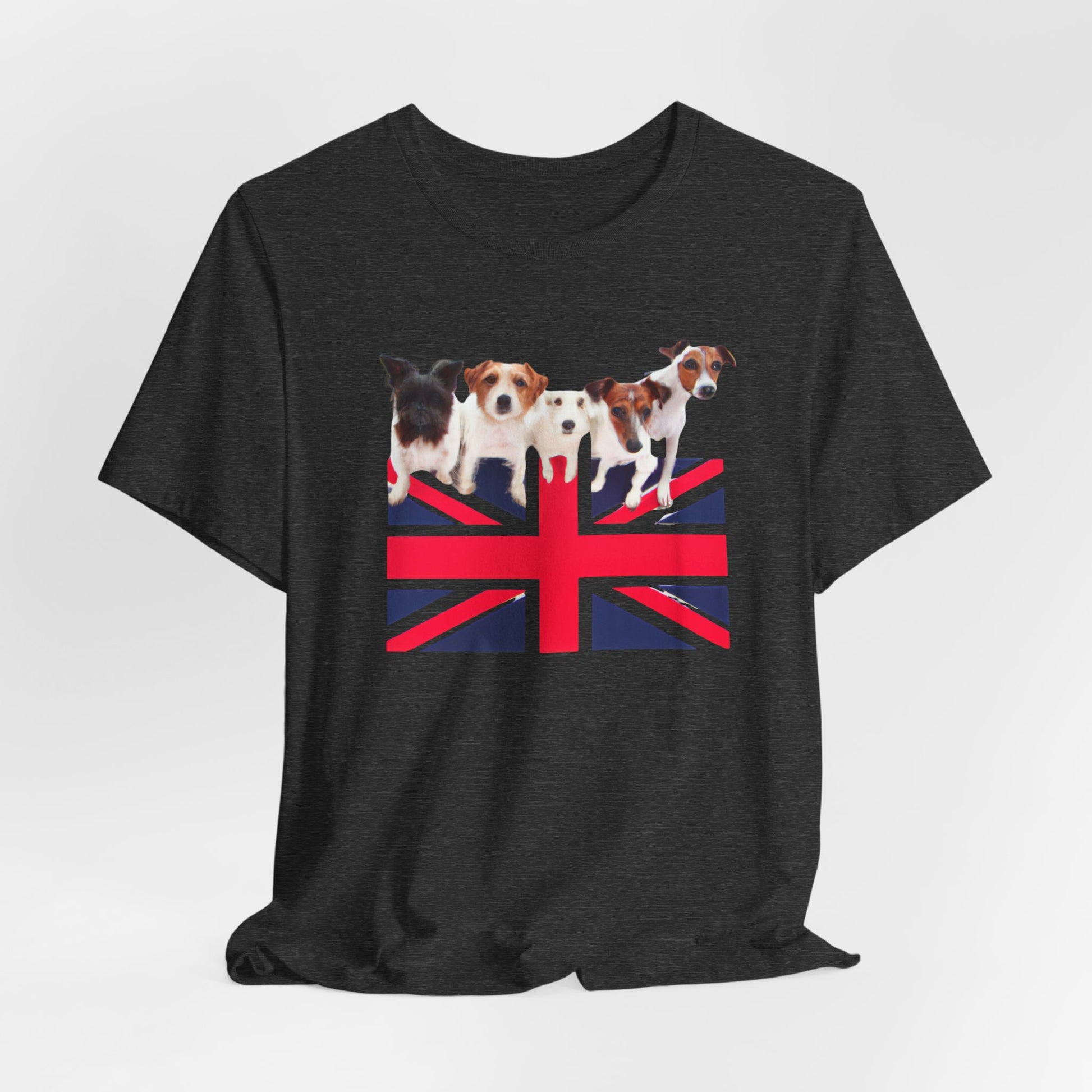 Union Jack Dog Pack T-Shirt — British dog tee lifestyle shot