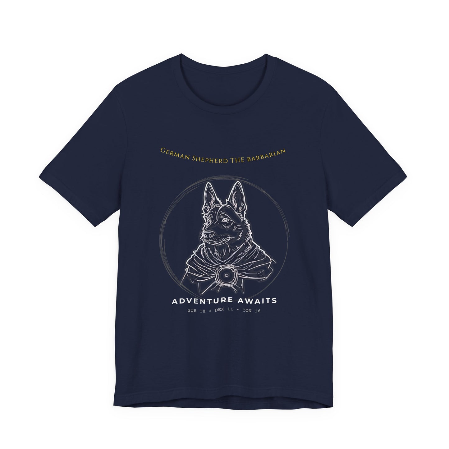 German Shepherd The Barbarian Tee — Adventure Awaits Graphic T-Shirt