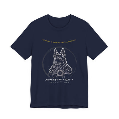 German Shepherd The Barbarian Tee — Adventure Awaits Graphic T-Shirt
