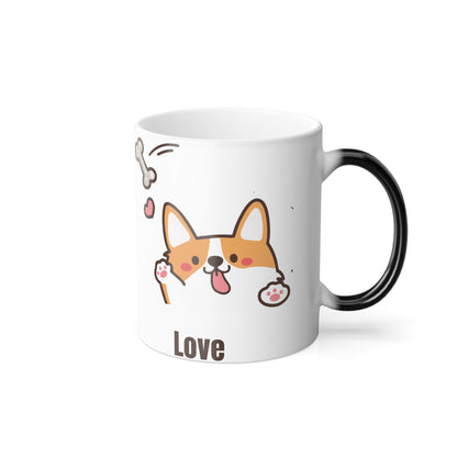 Love, Color Morphing Mug, 11oz - Sniff Waggle And Walk