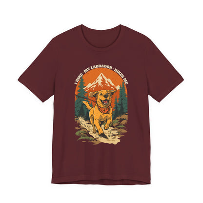 Labrador hiking tee mountain design