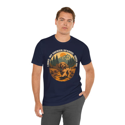 Cocker spaniel hikes me hiking gift t-shirt