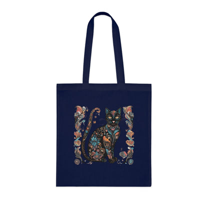 Lightweight Cotton Tote Bag with Adorable Cat Design – Eco-Friendly & Stylish!-Sniffwaggleandwalk™