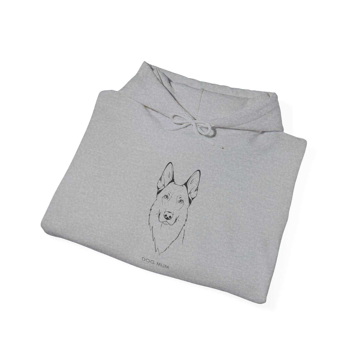 German Shepherd Dog Mum hoodie unisex relaxed fit on model