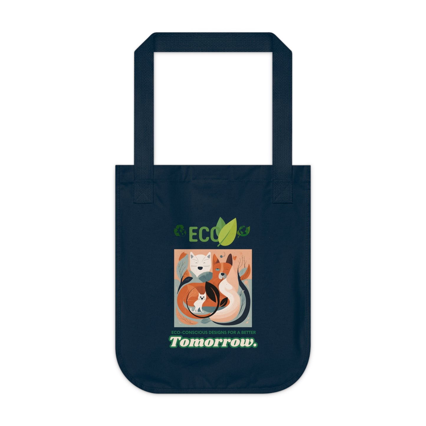 Organic Tote Bag - Eco Conscious Dog and Cat Design-Sniffwaggleandwalk™