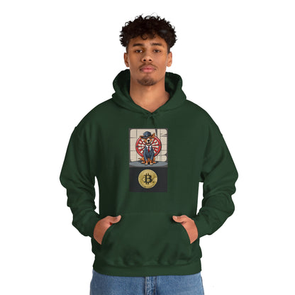 Unisex Heavy Blend bitcoin and darts™ Hooded Sweatshirt - Sniff Waggle And Walk