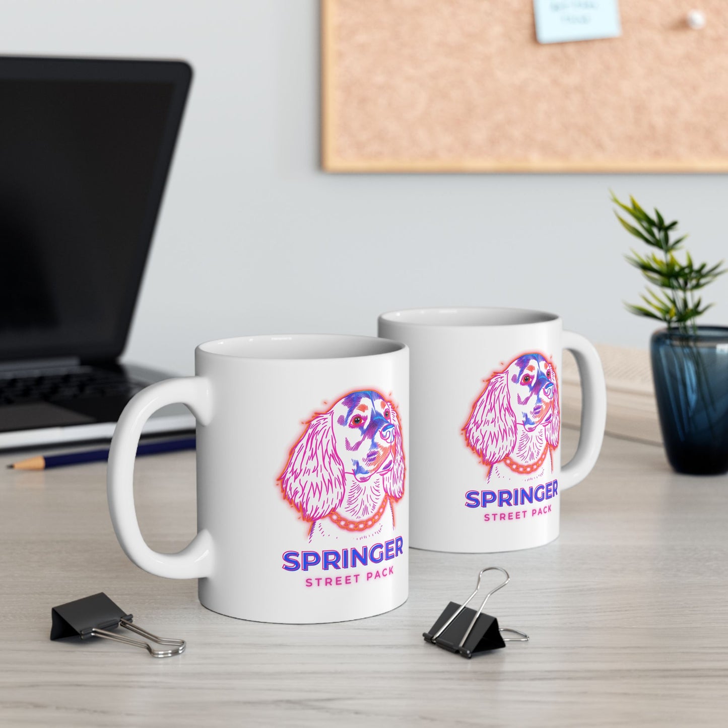 Springer Spaniel Street Pack Ceramic Mug — 11oz & 15oz