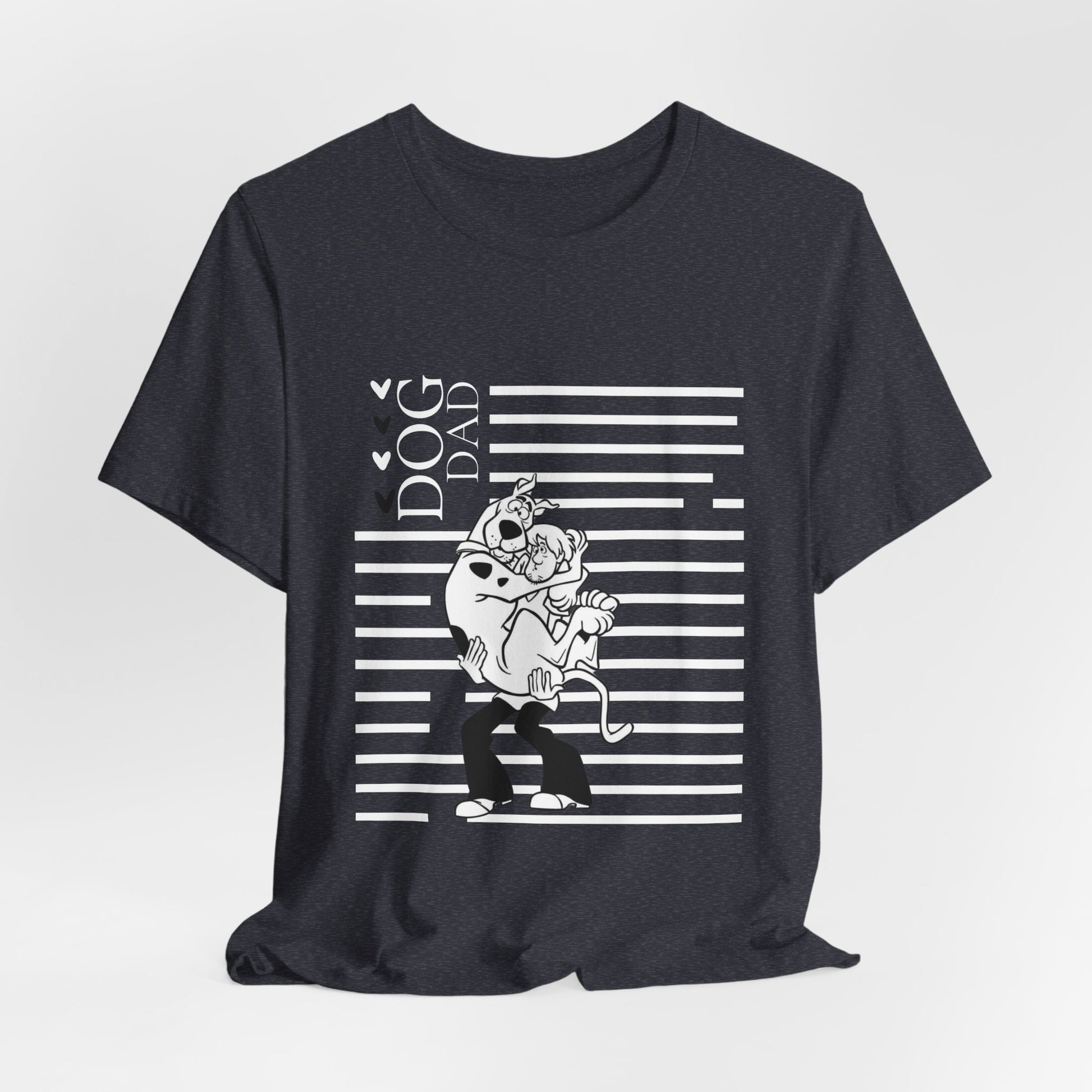 Scooby-Doo Dog Dad T-Shirt dark grey heather worn — Bella+Canvas 3001