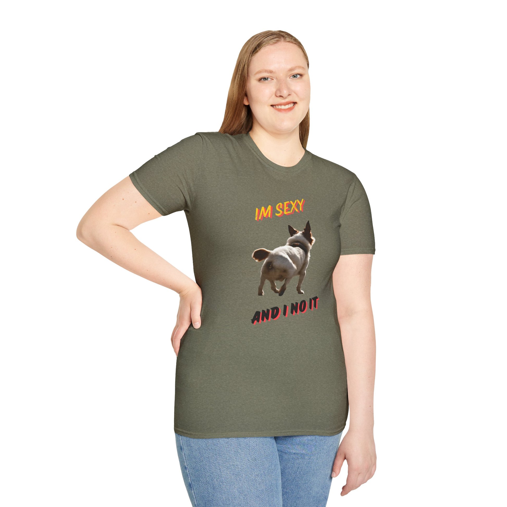 IM SEXY AND I NO IT Unisex Softstyle T-Shirt - Sniff Waggle And Walk