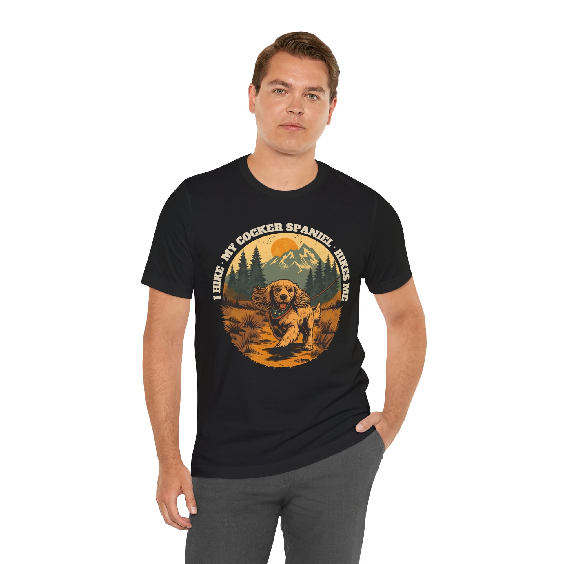 Cocker spaniel dog lover hiking t-shirt