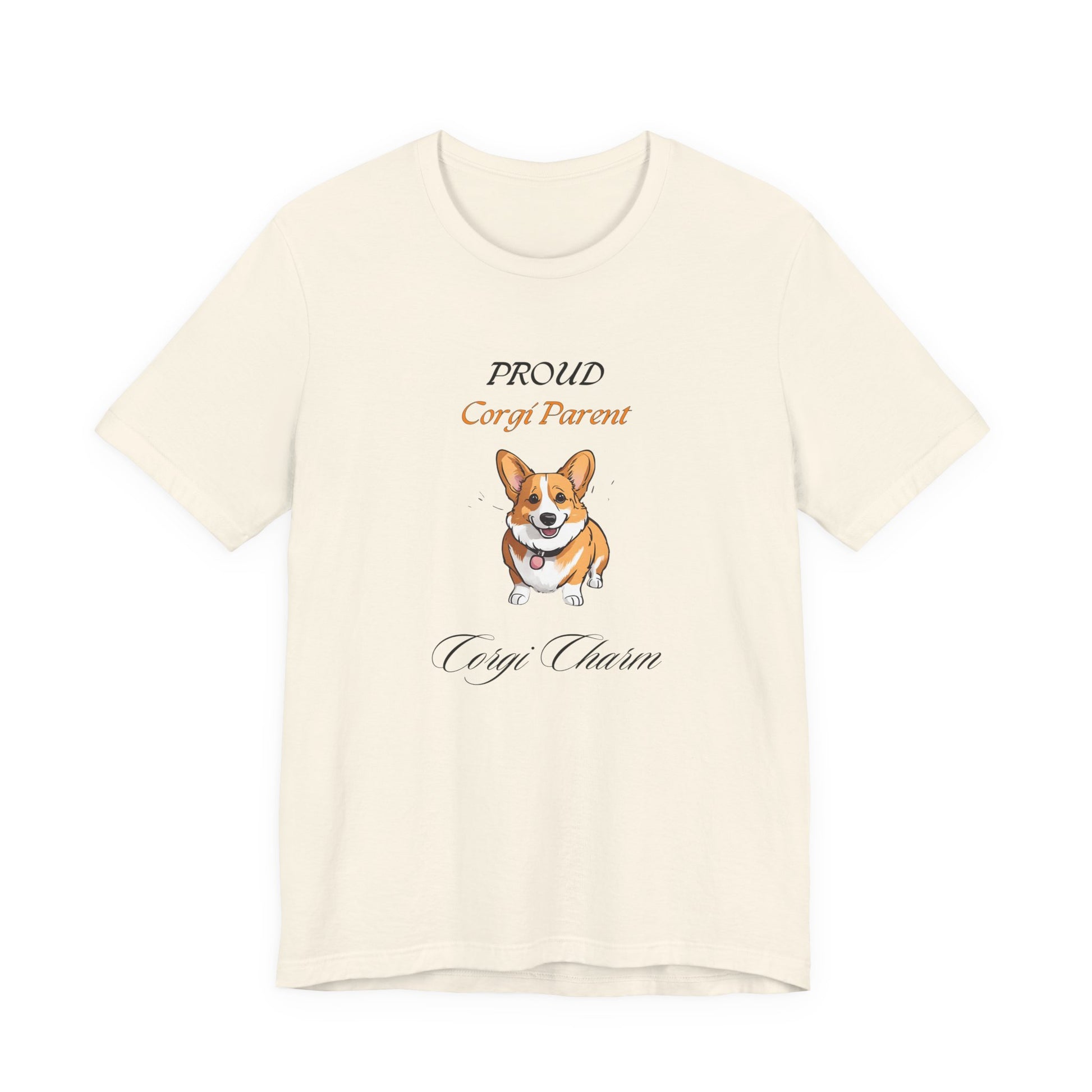 Proud Corgi Parent t-shirt in White, front view