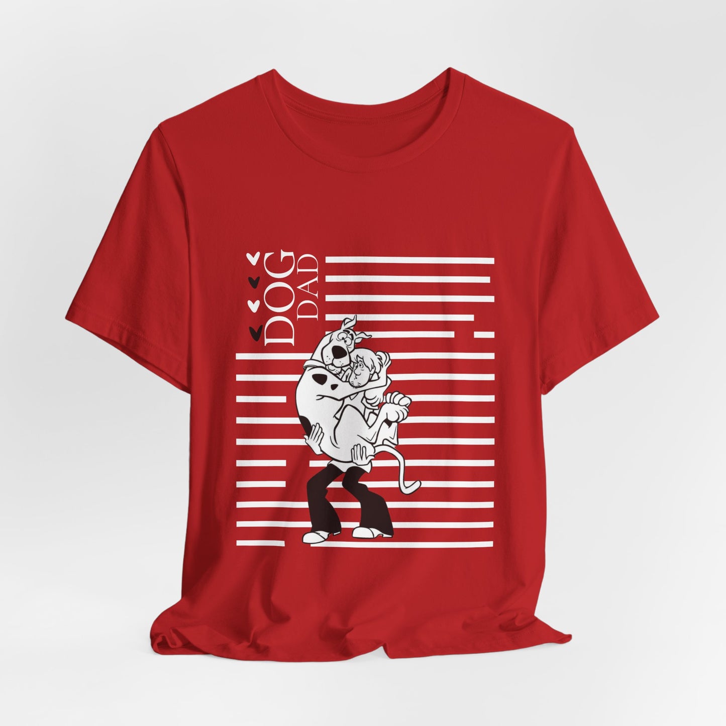 Scooby-Doo Dog Dad T-Shirt flat lay red — SniffWaggleNWalk™