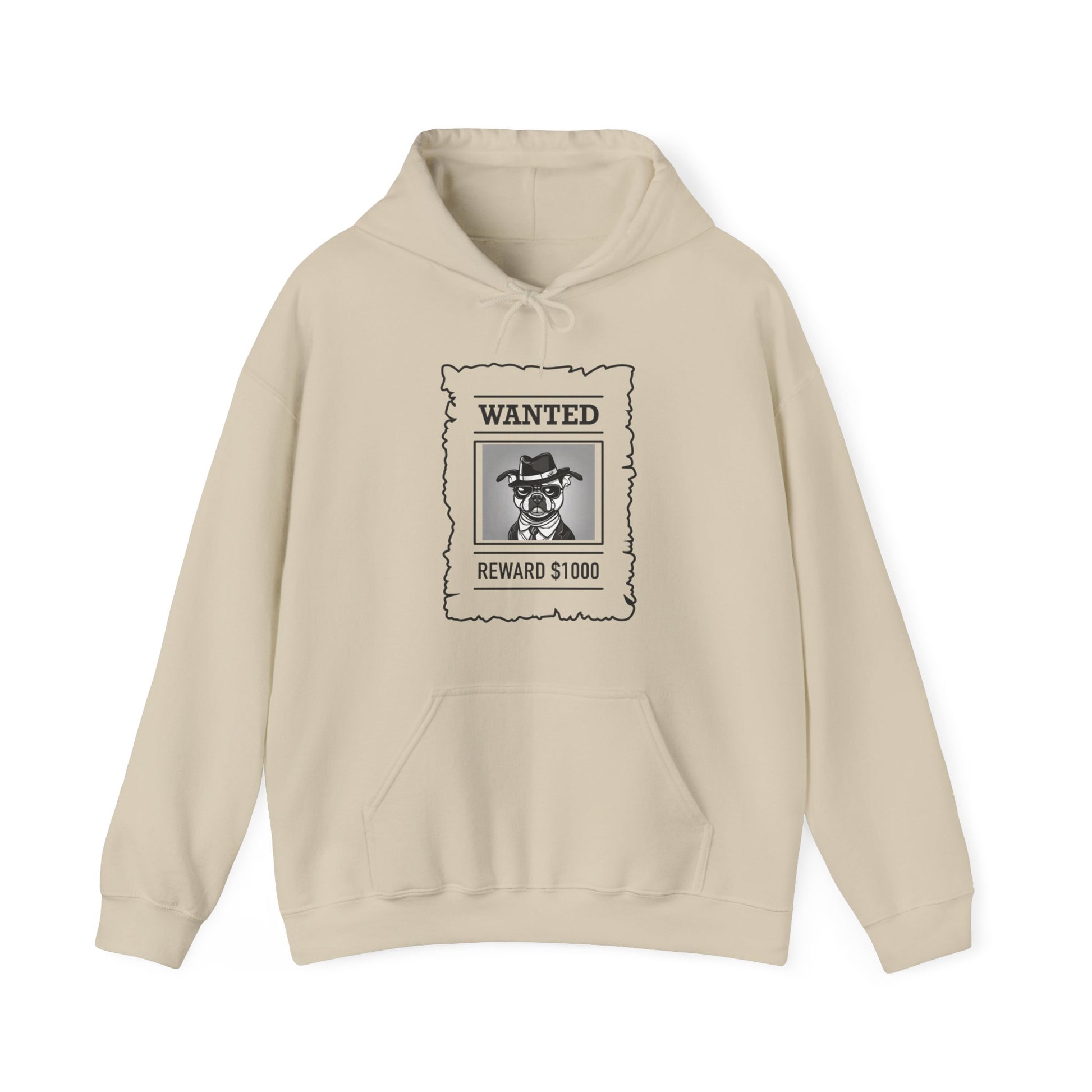 Unisex=Blend™ "Wanted" Hooded Sweatshirt - Sniff Waggle And Walk