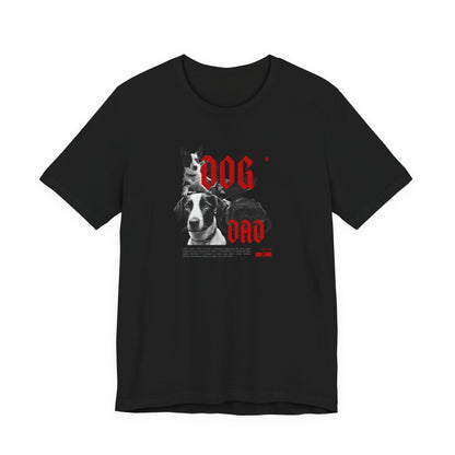 DOG DAD t-shirt in Maroon, front view