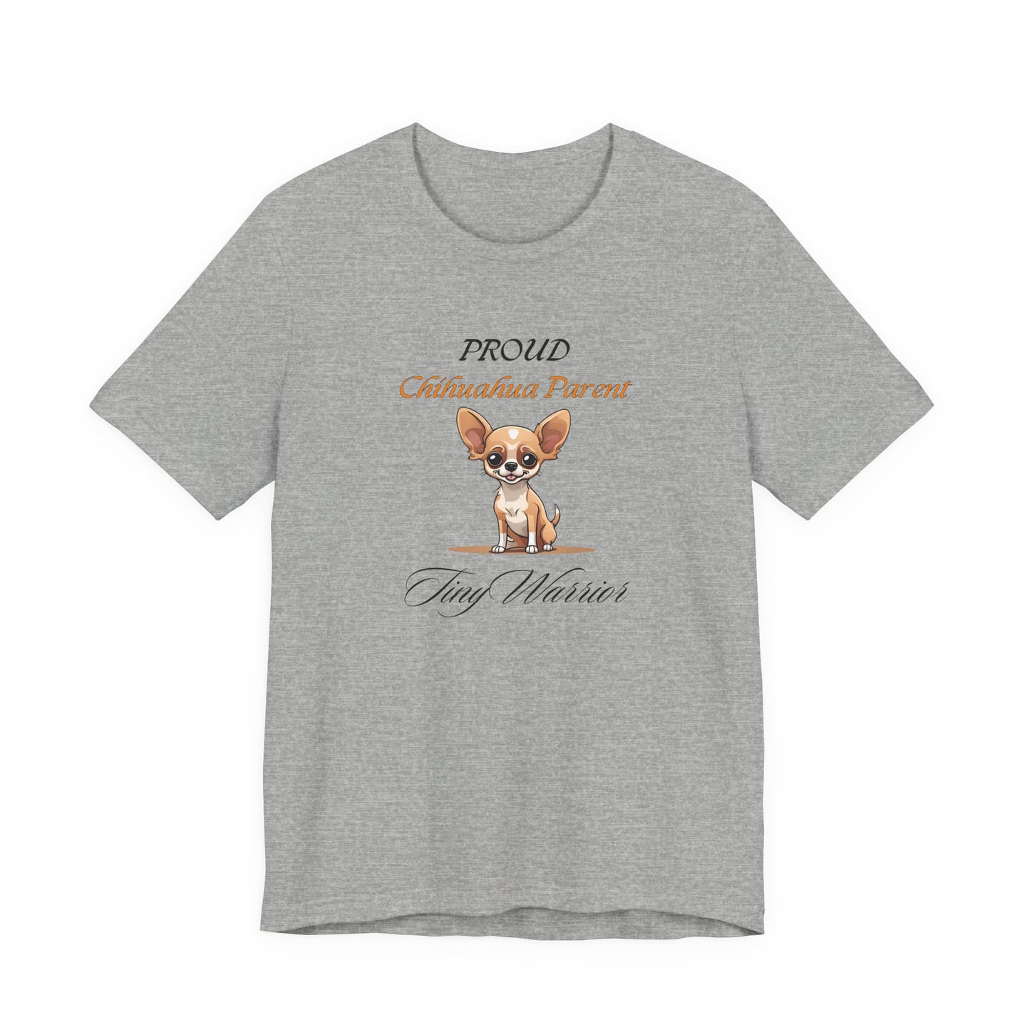 Proud Chihuahua Parent t-shirt in Athletic Heather, front view