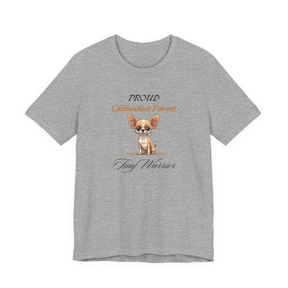 Proud Chihuahua Parent t-shirt in Athletic Heather, front view