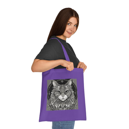 Cat Cotton Tote Bag with Front and Back Design