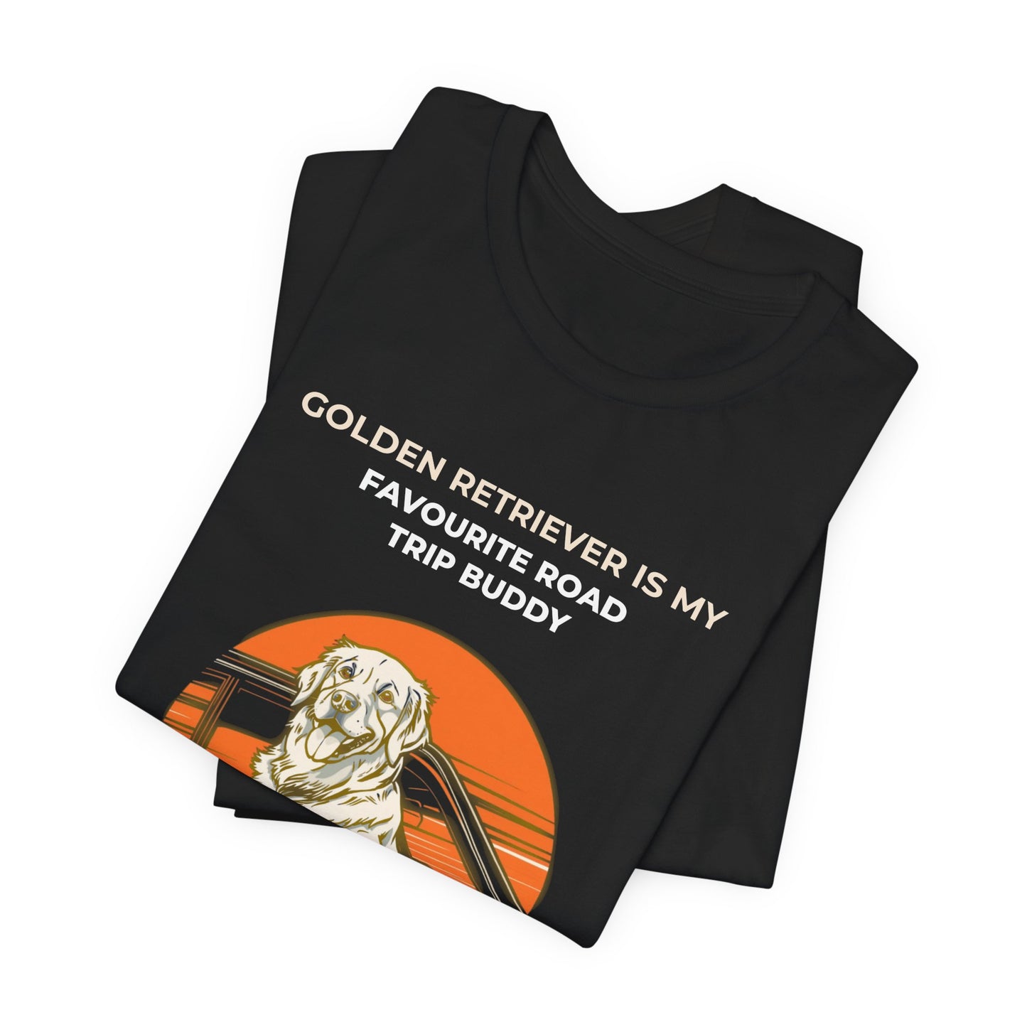 Golden Retriever Road Trip T-Shirt — "Golden Retriever Is My Favourite Road Trip Buddy"