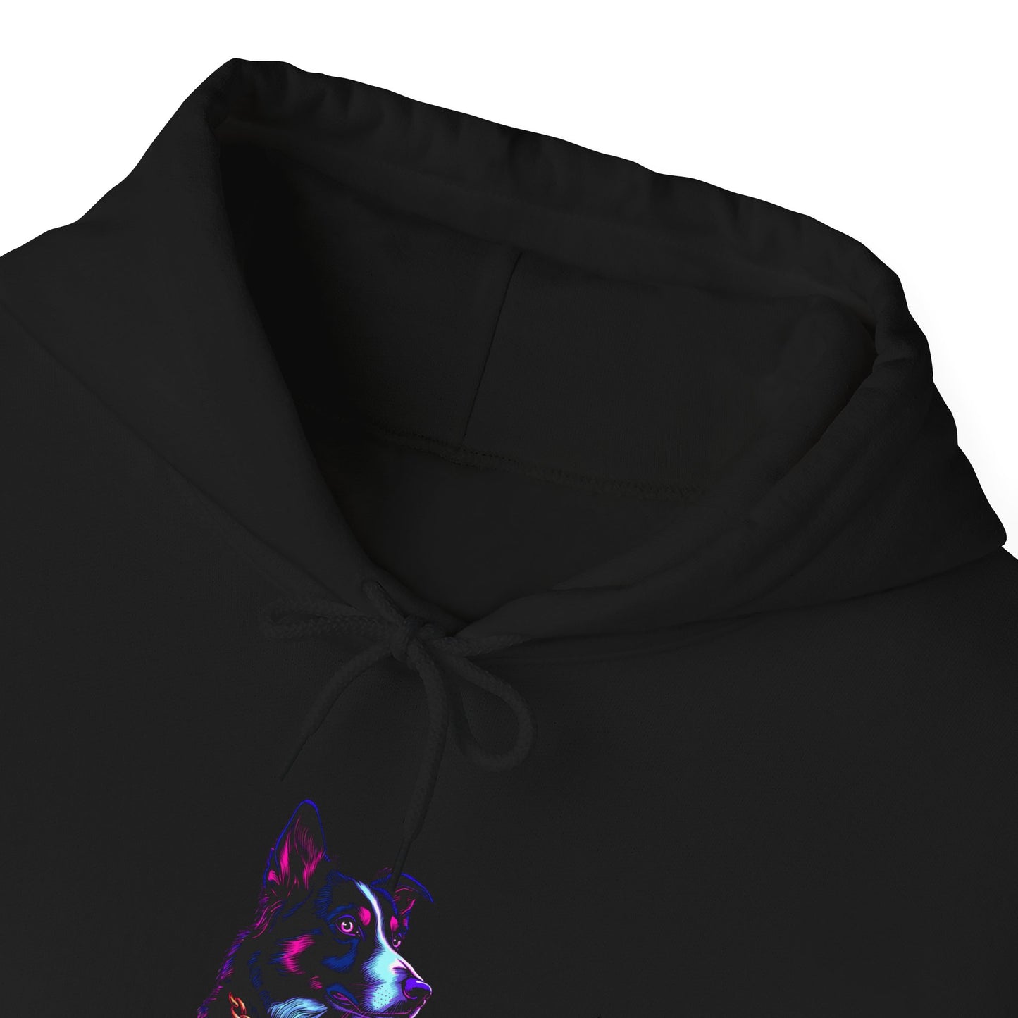 Border Collie Streetwear Hoodie — Neon Border Collie Unisex Pullover