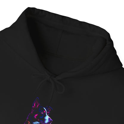 Border Collie Streetwear Hoodie — Neon Border Collie Unisex Pullover