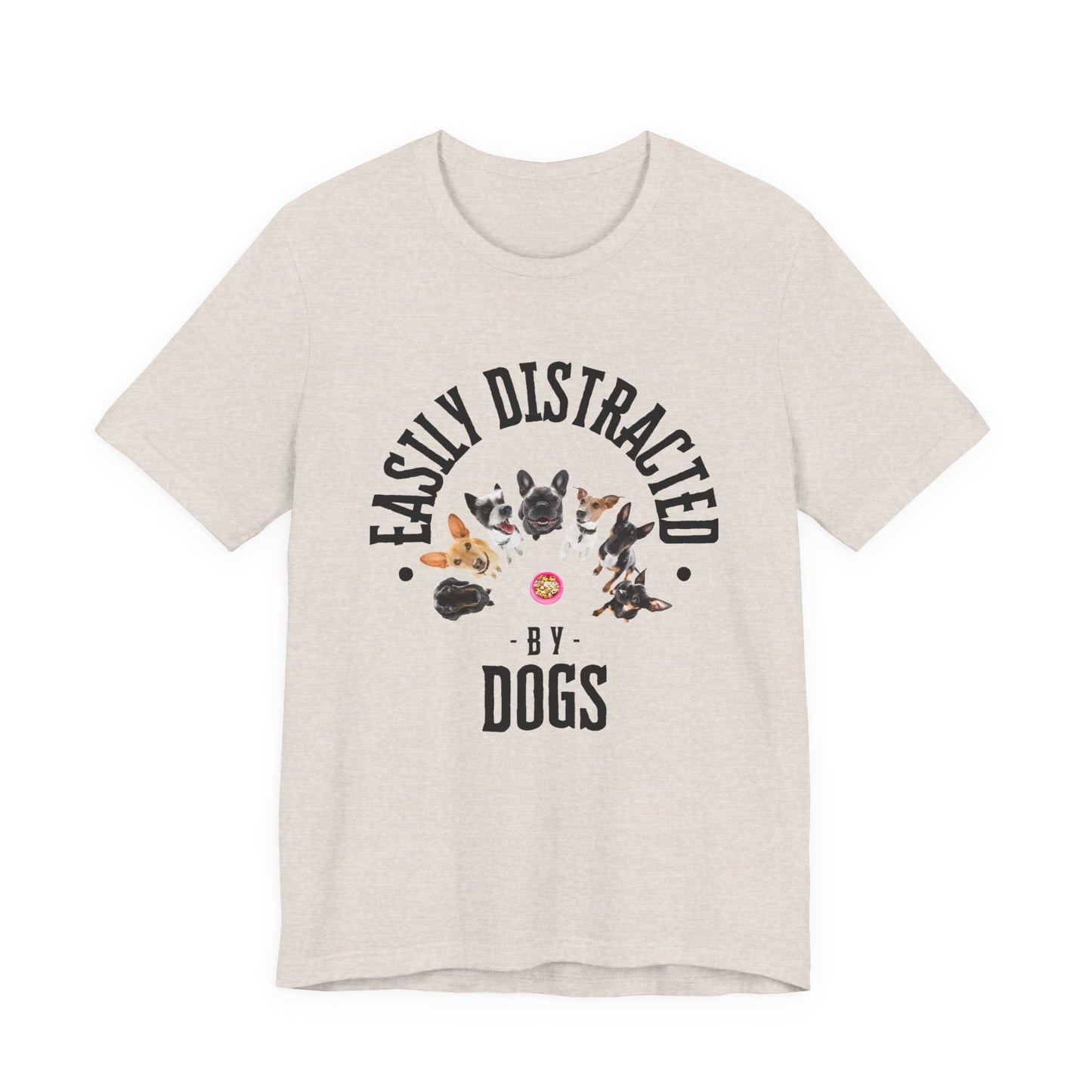 Easily Distracted by Dogs T-Shirt — Lavender Blue — dog mum gift — SniffWaggleNWalk™