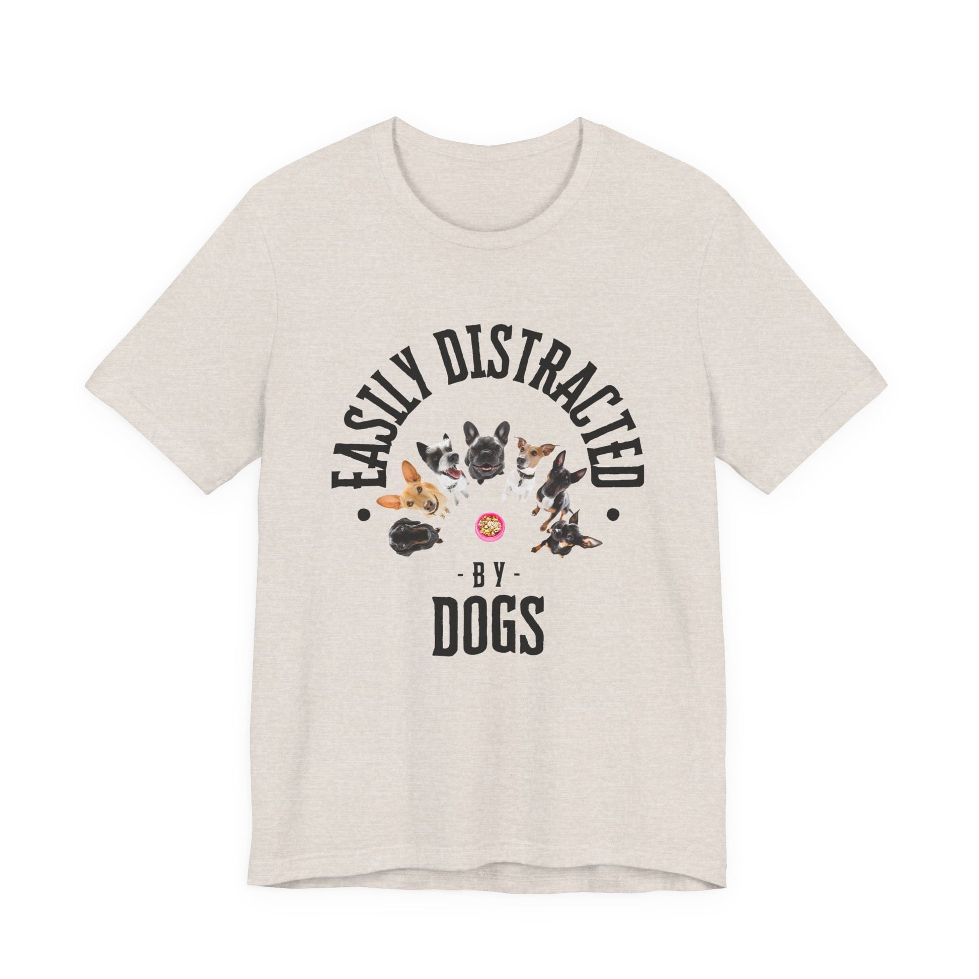 Easily Distracted by Dogs T-Shirt — Lavender Blue — dog mum gift — SniffWaggleNWalk™