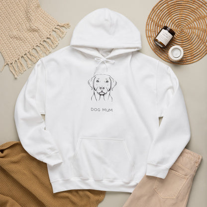 Labrador Dog Mum hoodie folded flat in sand