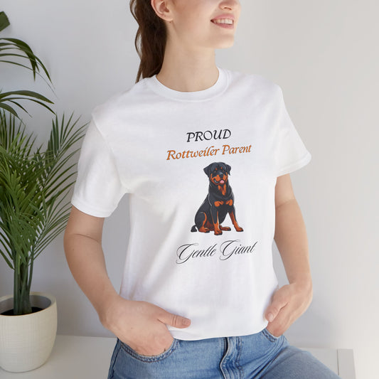 Proud Rottweiler Parent organic t-shirt front design
