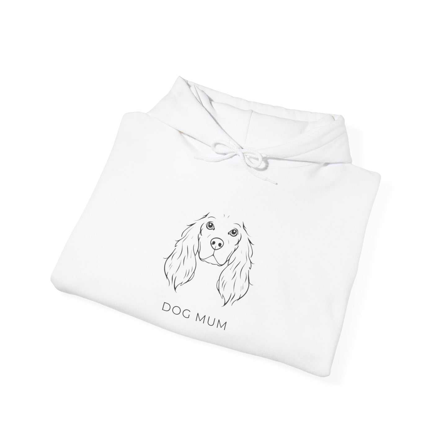 Cocker Spaniel Dog Mum line art hoodie in sand