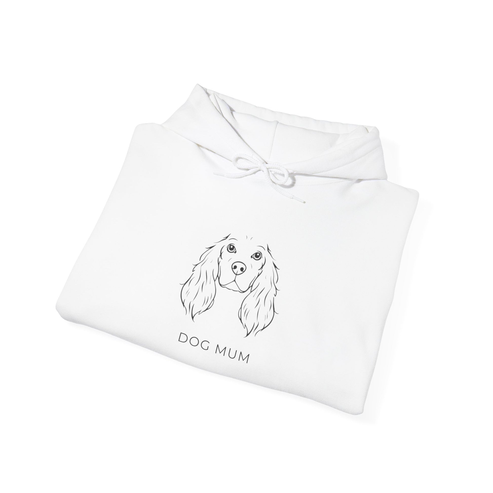 Cocker Spaniel Dog Mum line art hoodie in sand