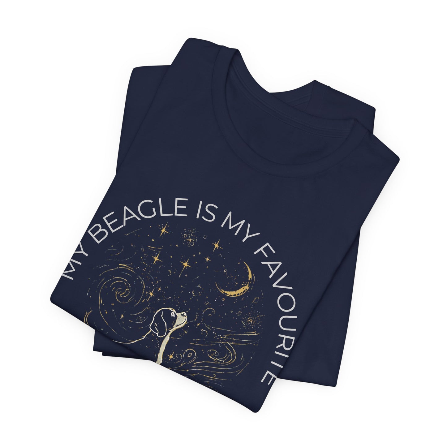 Beagle Cosmic Companion T-Shirt — "My Beagle Is My Favourite" Astral Dog Tee