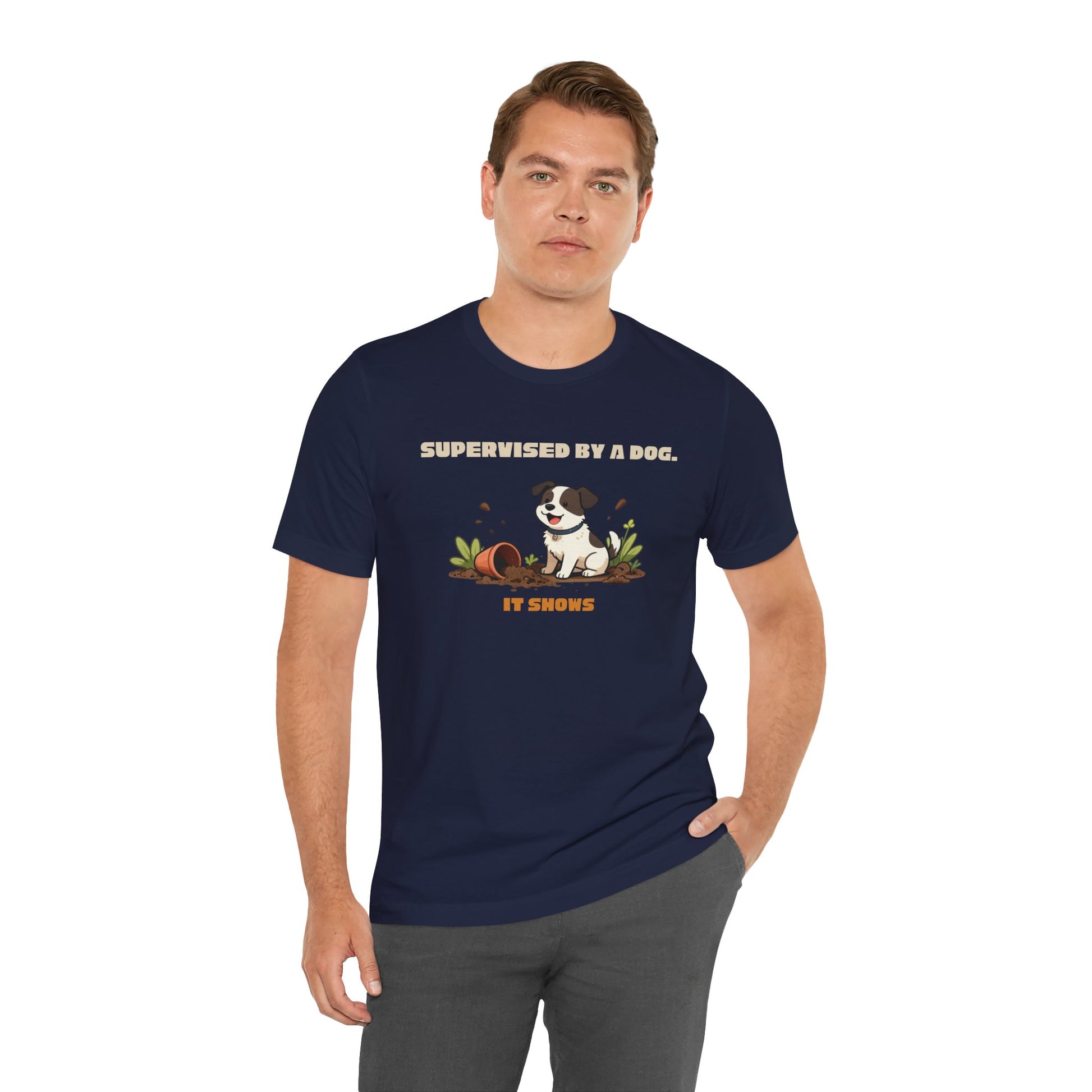 Funny gardening dog t-shirt for dog owners who garden