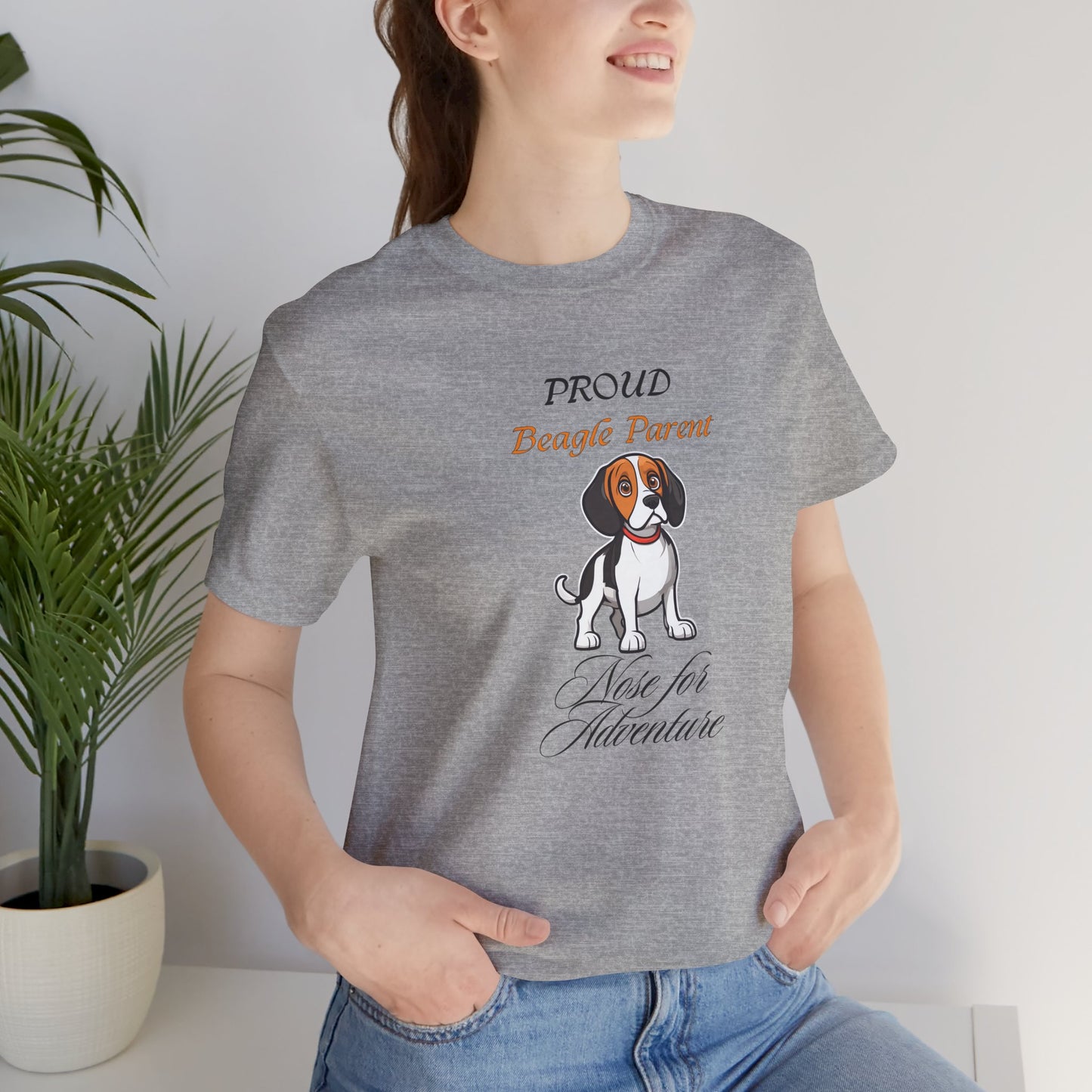Proud Beagle Parent t-shirt lifestyle detail shot