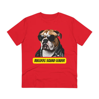 "BULLDOG SQUAD LEADER" Organic Creator T-shirt - Unisex by SniffWaggleAndWalk™ - Sniff Waggle And Walk