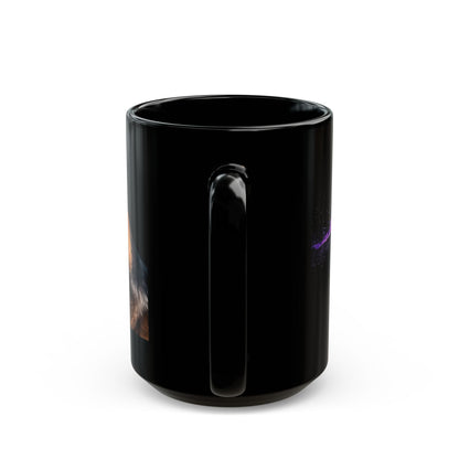German Shepherd galaxy mug, cosmic dog lover coffee cup